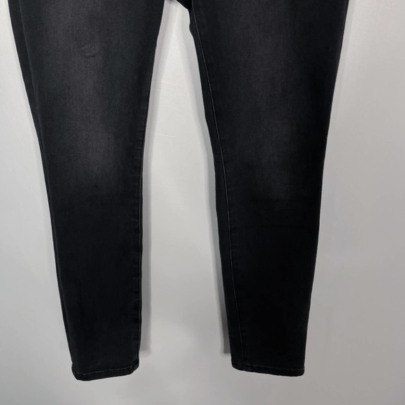 Good American 6 / 28 Washed Black Good Legs Crop Skinny Jeans Cotton Stretch - Picture 4 of 9